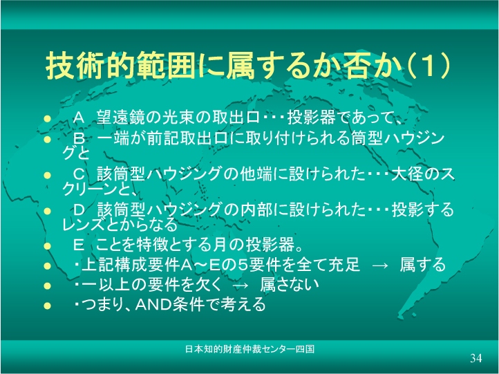 技術的範囲に属するか否か　検討点（１）
