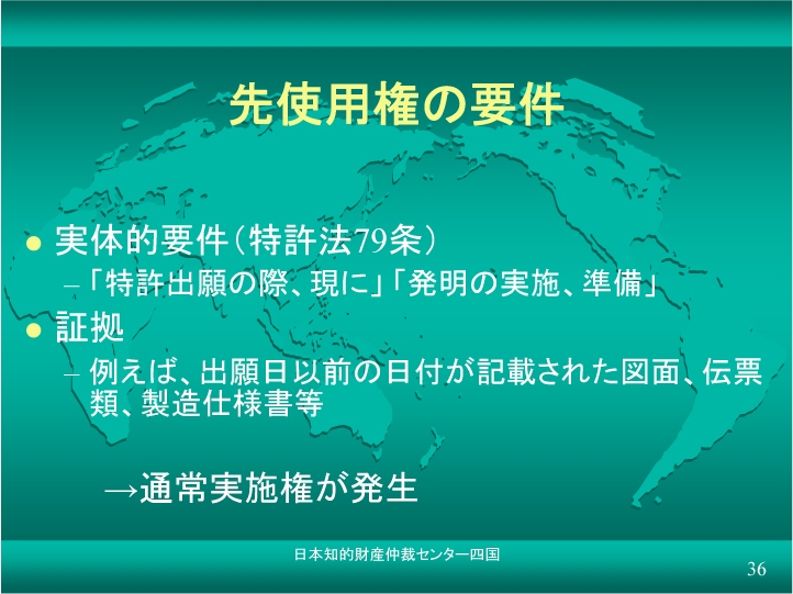 先使用権の要件